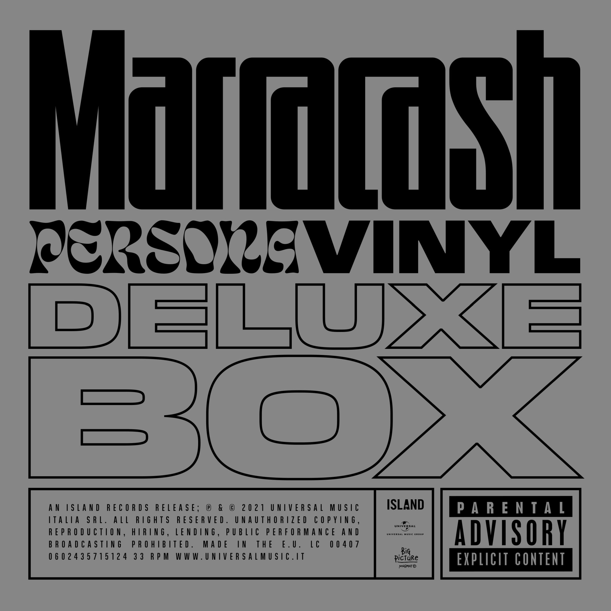 Marracash annuncia Persona - Vinyl Deluxe Box