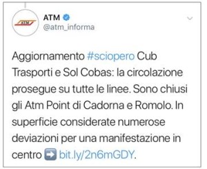 Sciopero ATM